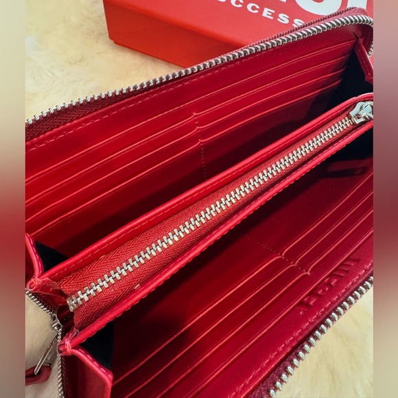 DIESEL Red Denim Zip-Around Continental Wallet - Picture 8 of 10